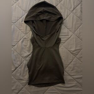 Black Sleeveless Hoodie